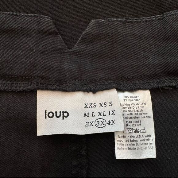 Loup Sabrina Wide Leg Cotton Traousers Pants in Black Size 3X - Picture 14 of 14